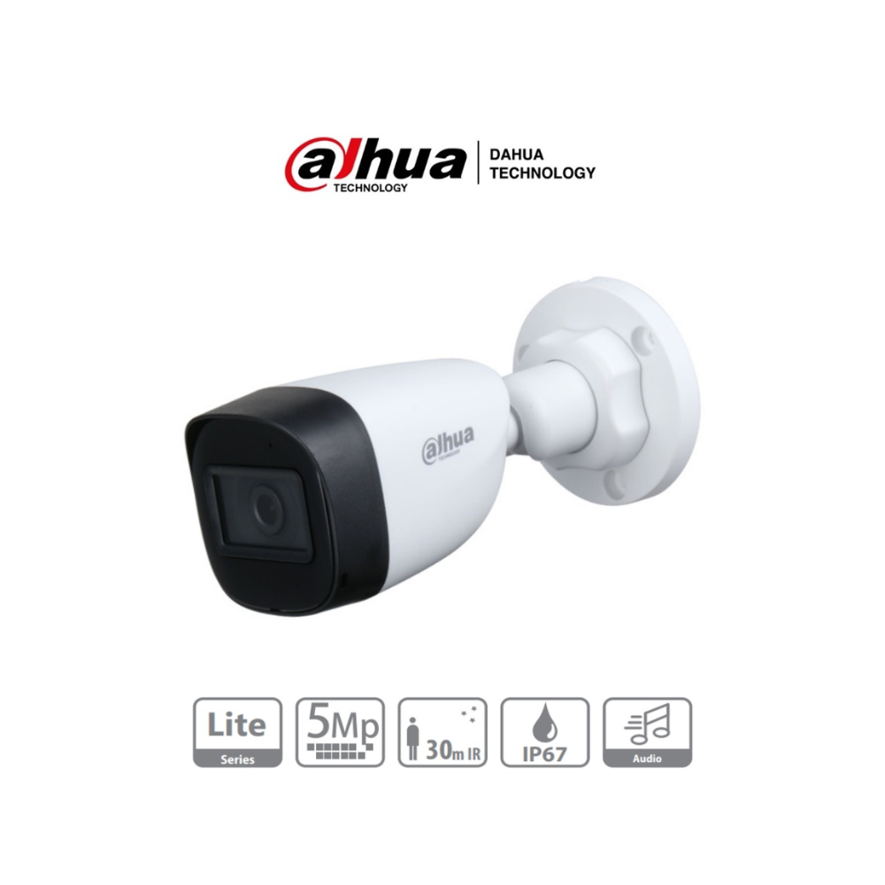 DH-HAC-HFW1500CN-A DAHUA HAC-HFW1500CN-A - Camara Bullet de 5 Megapixeles/ Microfono Integrado