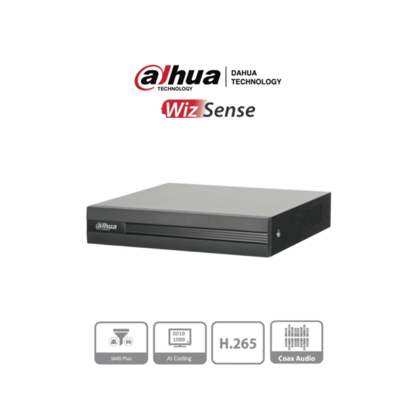 DAHUA XVR1B04H-I - DVR de 4 canales 5MP Lite con WizSense y H.265+