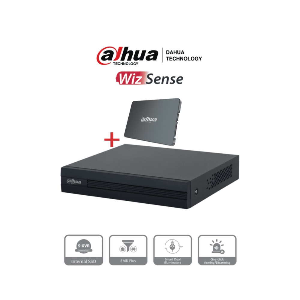 Dahua DH-XVR1B08-I-SSD DAHUA XVR1B08-I-SSD - DVR de 8 canales 1080p Lite/ Con disco SSD de 512GB especial para Videovigilancia