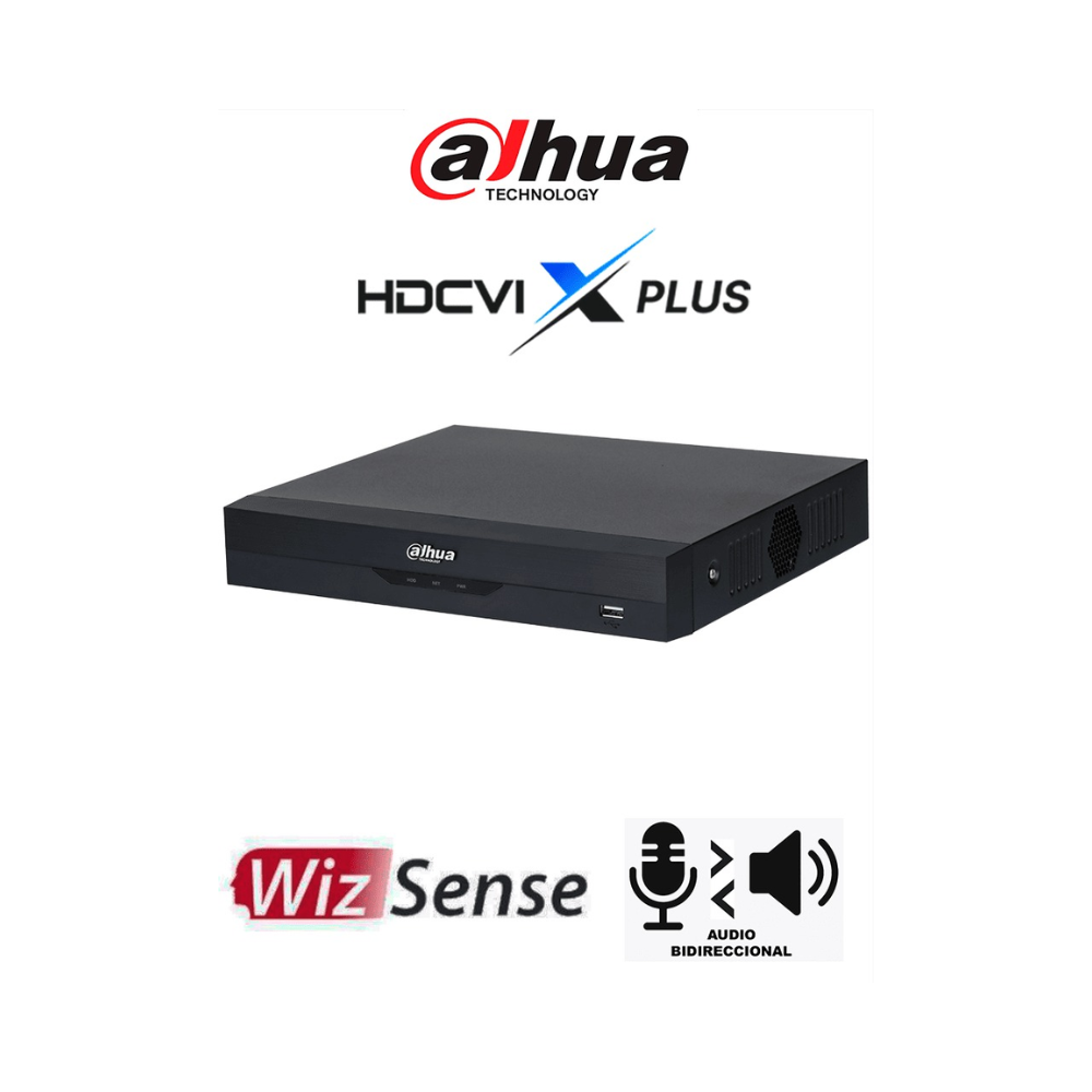 Dahua DH-XVR5108HS-I3T DAHUA DH-XVR5108HS-I3/T - DVR de 5MP Lite WizSense/ HDCVI X PLUS/ Audio Bidireccional