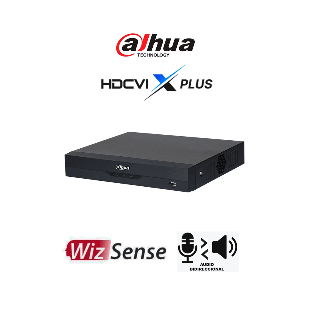 Dahua DH-XVR5116HE-I3T DAHUA DH-XVR5116HE-I3/T - DVR de 16 Canales 5 MP Lite con WizSense/ Audio Bidireccional