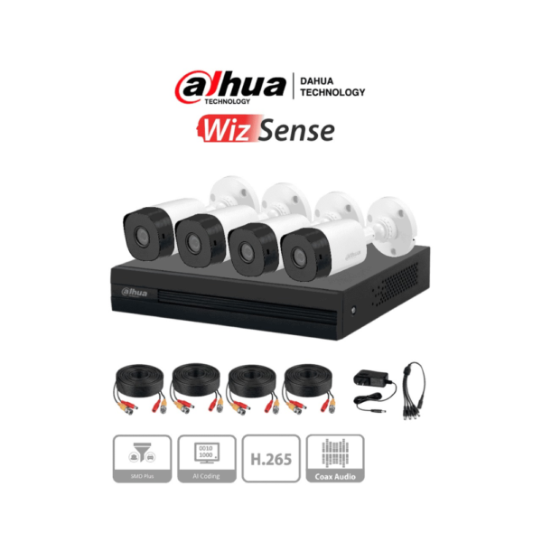 DAHUA Kit de 4 canales DAHUA Kit de 4 canales