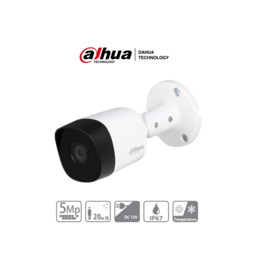 DAHUA HAC-B2A51N-0280B-S2 - Cámara bullet de 5 MP con lente de 2.8 mm y ángulo de visión de 106°