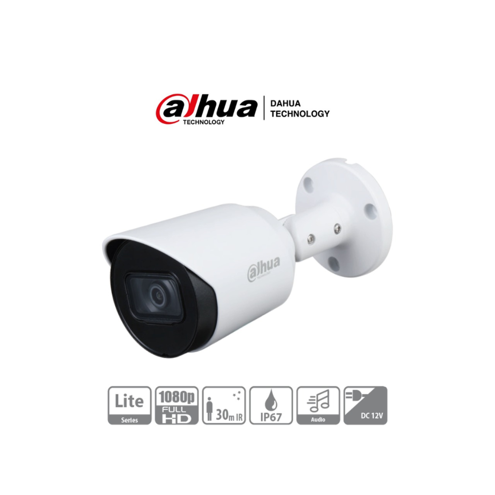 HAC-HFW1200T-A DAHUA HAC-HFW1200T-A - Cámara Bullet HDCVI 1080p micrófono integrado