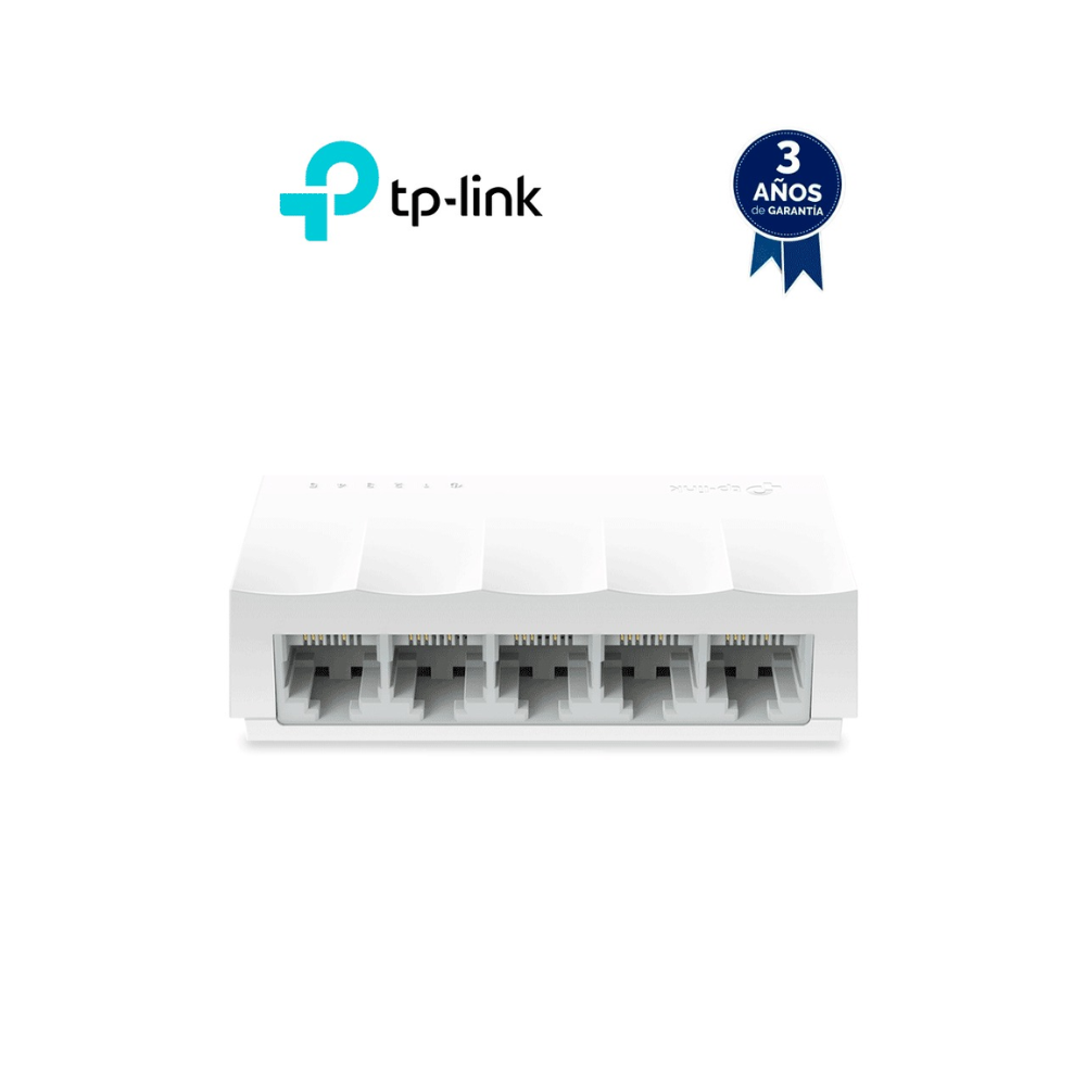 TP-LINK LS1005 TP-LINK LS1005 - Switch Litewave no administrable de escritorio con 5 puertos fast ethernet RJ45 10/100Mbps