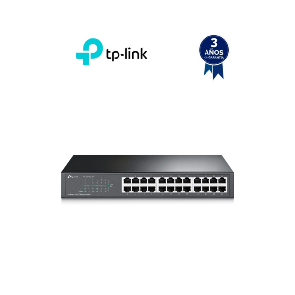 TP-LINK TL-SF1024D - Switch no administrable de 24 puertos 10/100 Mbps para escritorio/rack