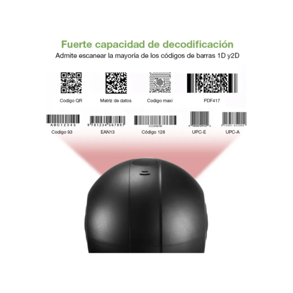 Lector De Código De Barras De Escritorio Znemaz 1d 2d Qr Negro