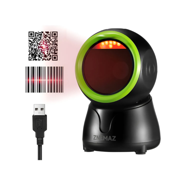 Lector De Código De Barras De Escritorio Znemaz 1d 2d Qr Negro