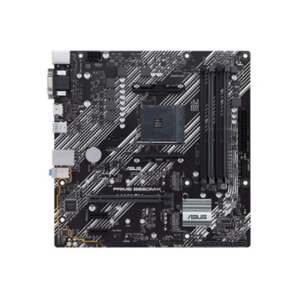 Tarjeta Madre ASUS PRIME B550M-K, micro ATX, AMD,Ryzen AM4,PCIe 4, HDMI / D-Sub / DVI, SATA 6 Gbps