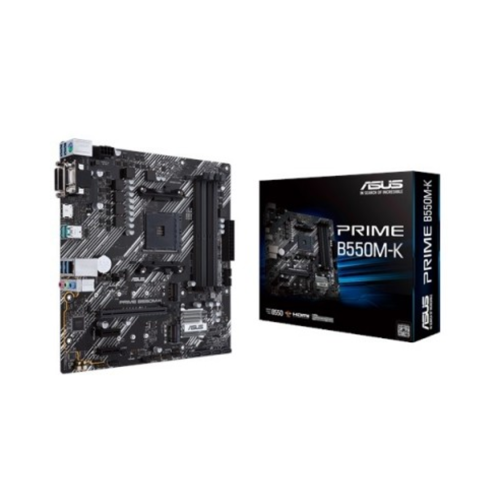 Tarjeta Madre ASUS PRIME B550M-K, micro ATX, AMD,Ryzen AM4,PCIe 4, HDMI / D-Sub / DVI, SATA 6 Gbps